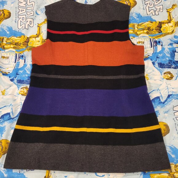 Vintage The Limited Wool Blend Button Down Vest Size Large Colourful Vest - Picture 5 of 6